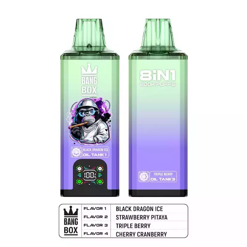 BANG BOX 200K | 8-in-1 200000 puffs, quad coil, power display, bulk disposable vape - Image 2