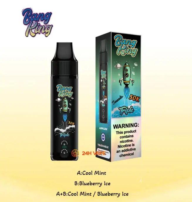 Bang King 50K | 3-in-1 triple flavor 50000 puffs, rechargeable, disposable vape - Image 4