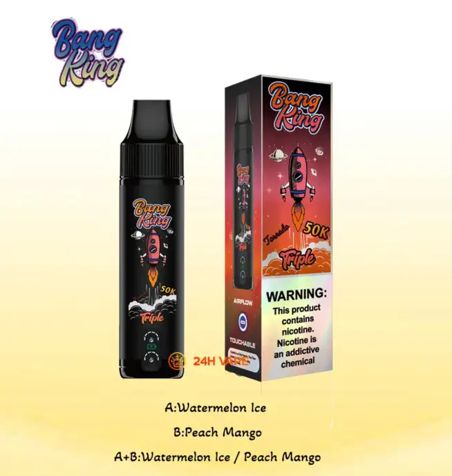 Bang King 50K | 3-in-1 triple flavor 50000 puffs, rechargeable, disposable vape - Image 12