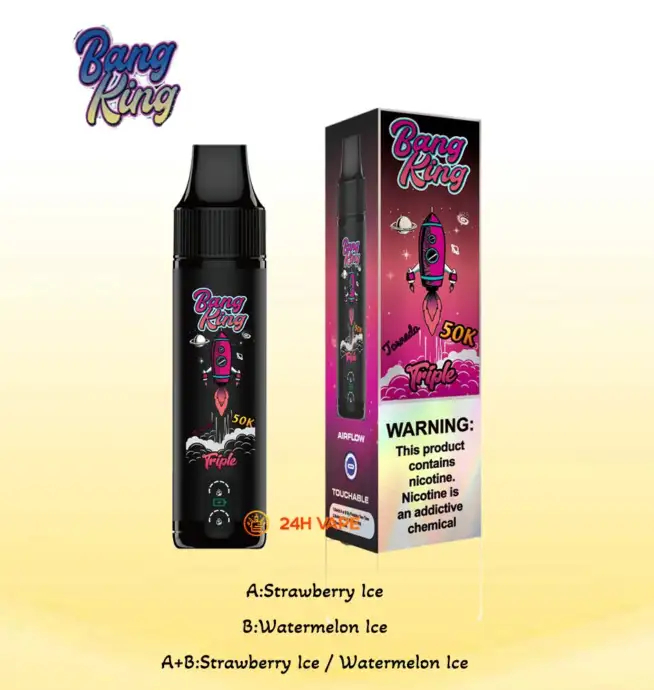 Bang King 50K | 3-in-1 triple flavor 50000 puffs, rechargeable, disposable vape - Image 10