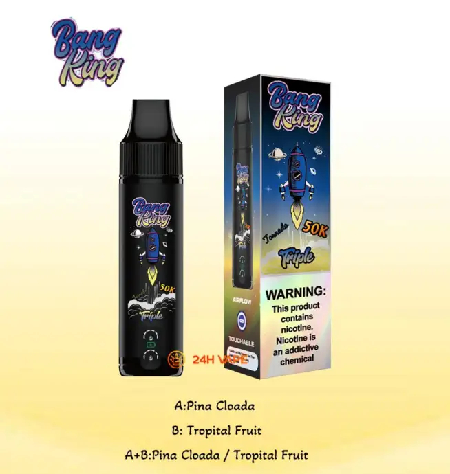 Bang King 50K | 3-in-1 triple flavor 50000 puffs, rechargeable, disposable vape - Image 9