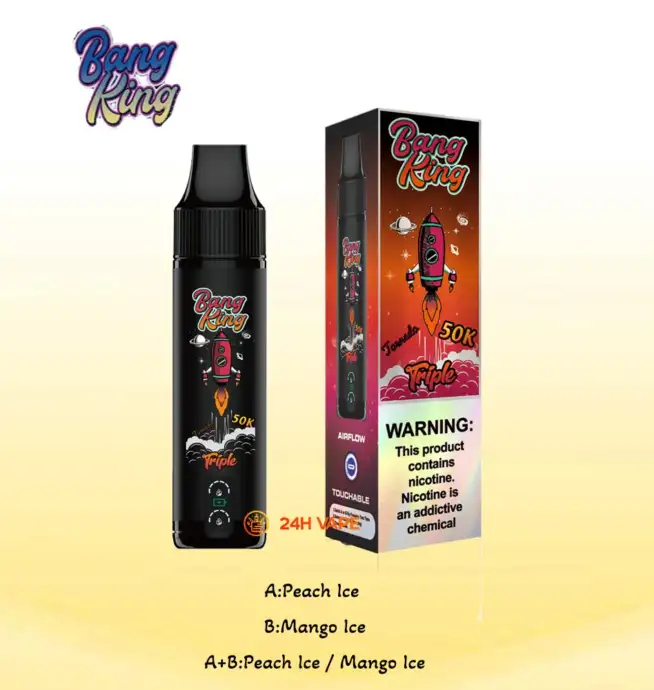 Bang King 50K | 3-in-1 triple flavor 50000 puffs, rechargeable, disposable vape - Image 8