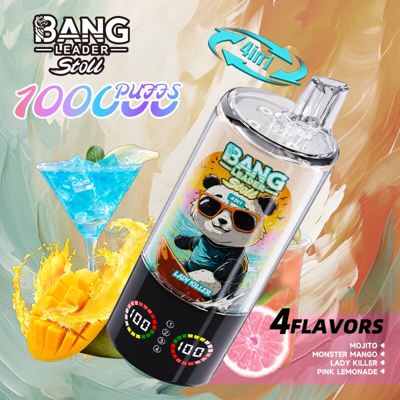 BANG LEADER STOLL 100K | 4-in-1 100000 puffs, 34mL, rechargeable, bulk disposable vape - Image 2