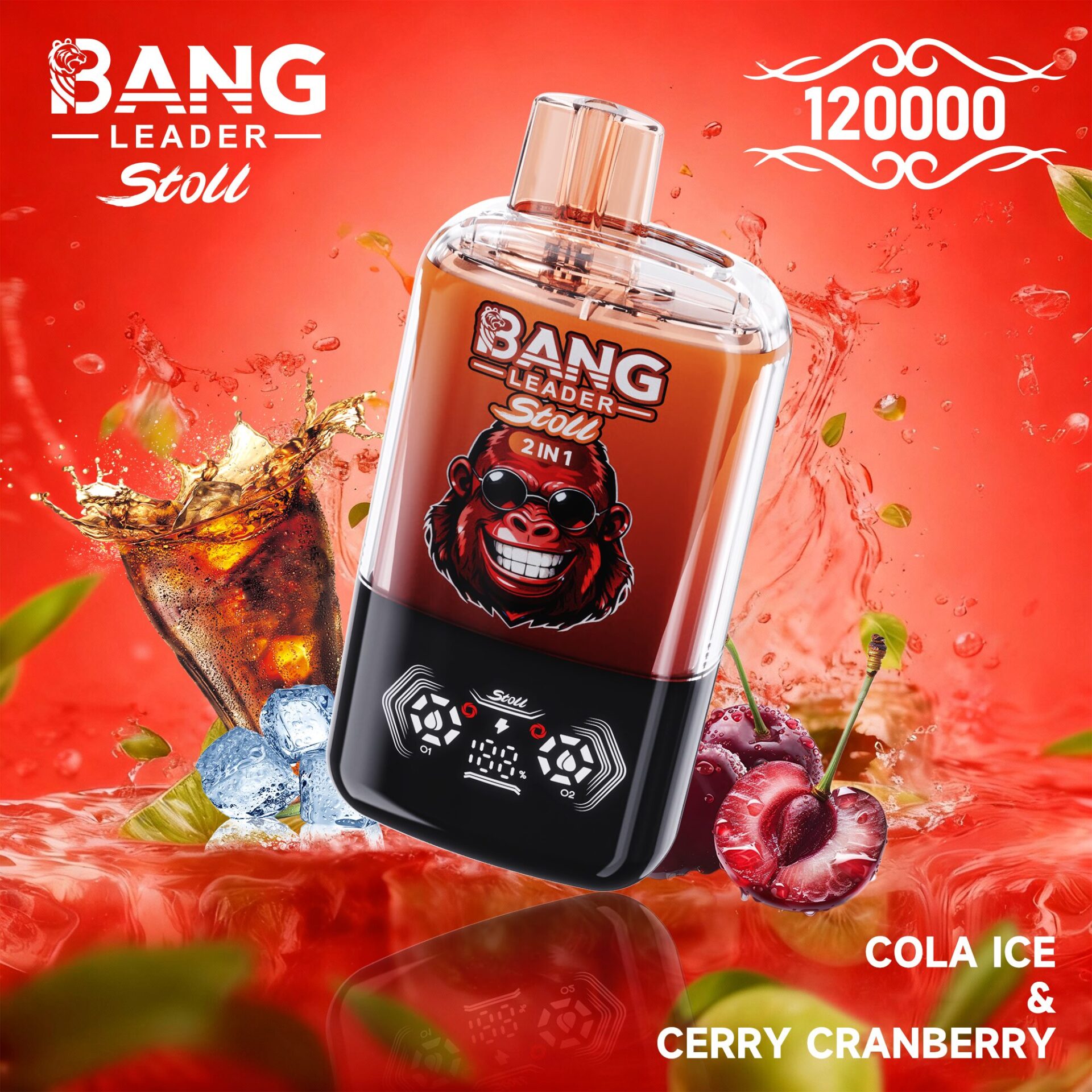 Bang Leader 120K | 2-in-1 120000 puffs, 60 ml, magnetic, dual-flavor, disposable vape, wholesale - Image 3