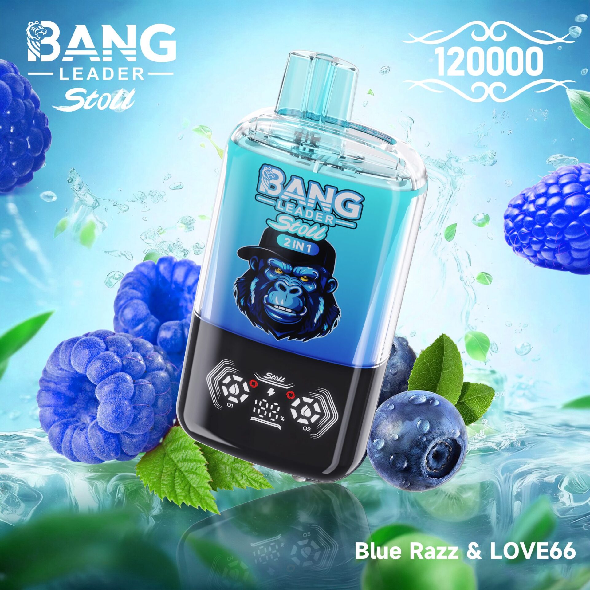 Bang Leader 120K | 2-in-1 120000 puffs, 60 ml, magnetic, dual-flavor, disposable vape, wholesale - Image 9