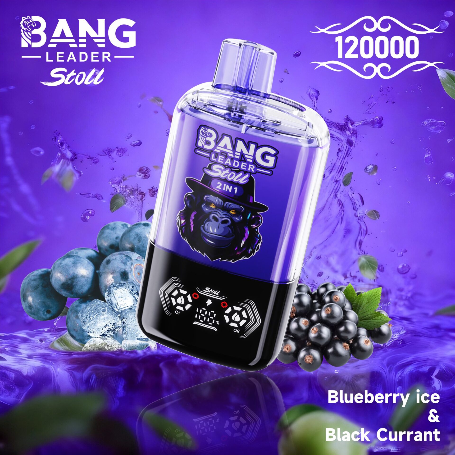 Bang Leader 120K | 2-in-1 120000 puffs, 60 ml, magnetic, dual-flavor, disposable vape, wholesale - Image 2