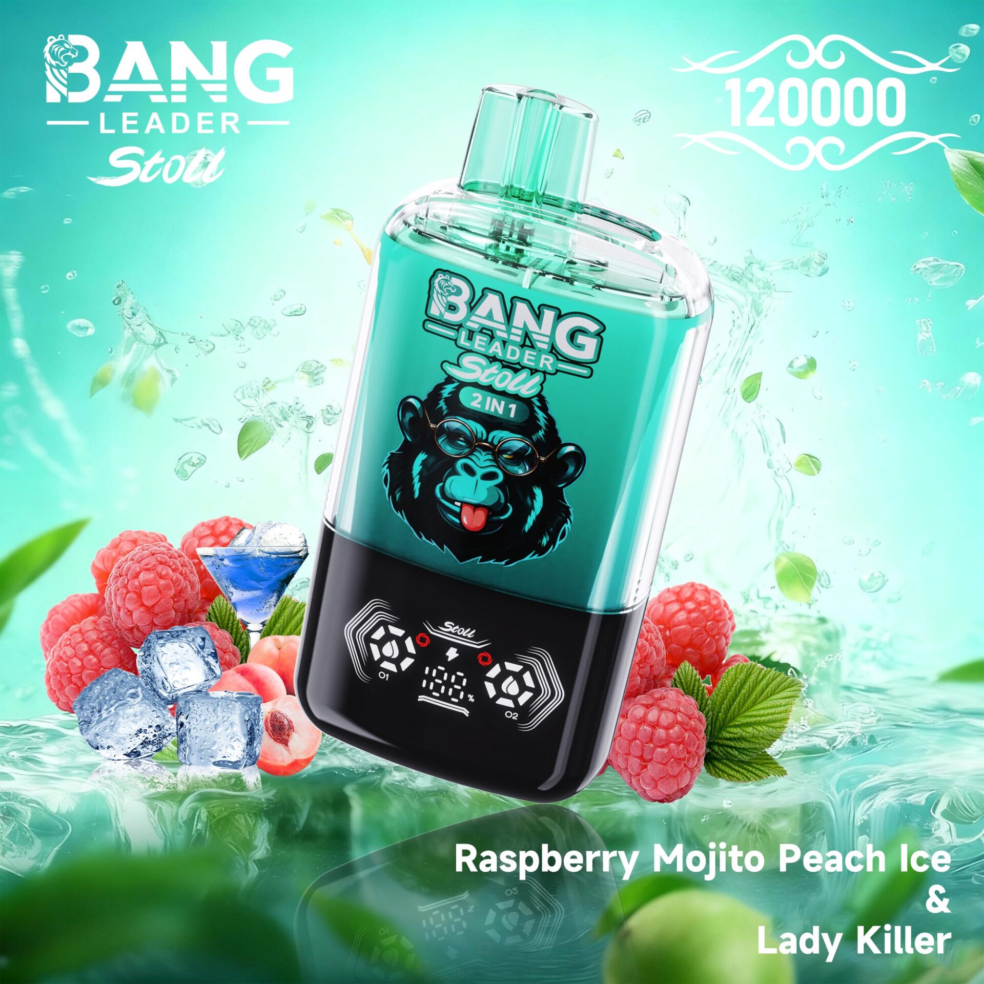 Bang Leader 120K | 2-in-1 120000 puffs, 60 ml, magnetic, dual-flavor, disposable vape, wholesale - Image 8