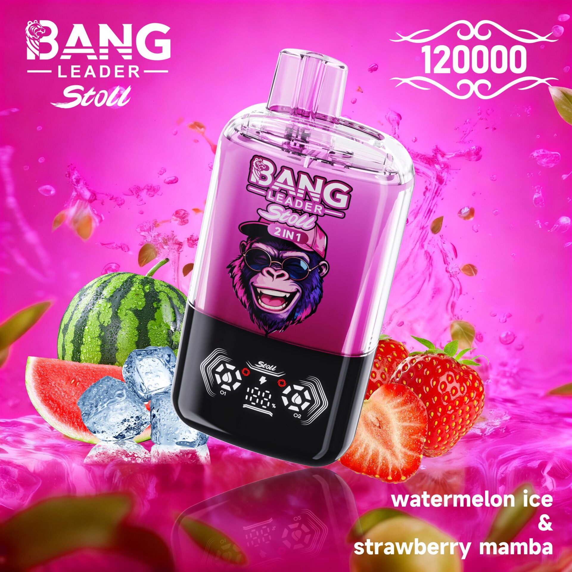 Bang Leader 120K | 2-in-1 120000 puffs, 60 ml, magnetic, dual-flavor, disposable vape, wholesale - Image 4