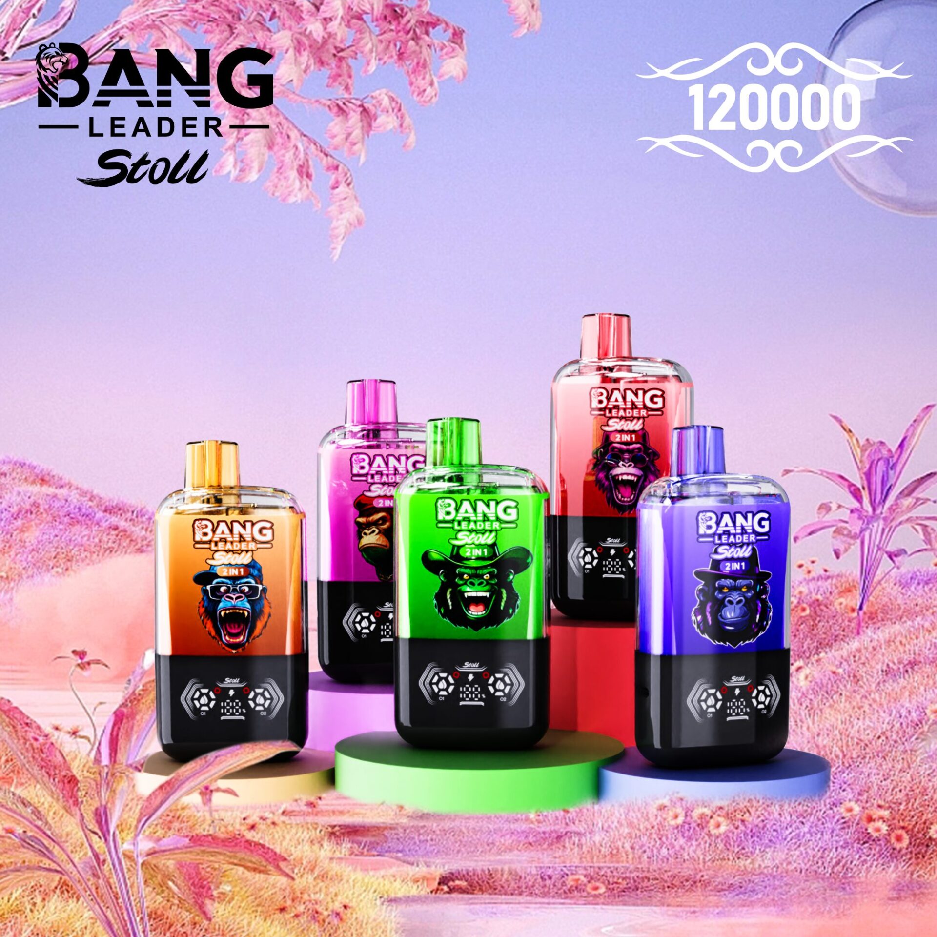 Bang Leader 120K | 2-in-1 120000 puffs, 60 ml, magnetic, dual-flavor, disposable vape, wholesale - Image 11