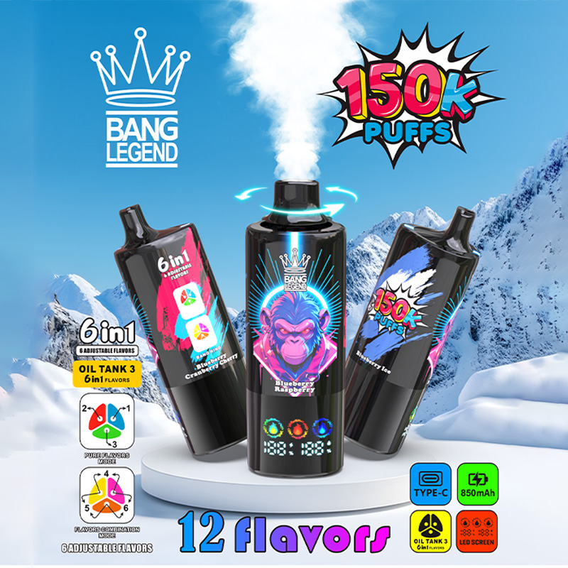 Bang Legend 150K | 150000 puffs, 6 flavor in 1, long-lasting, multi-flavor, disposable vape