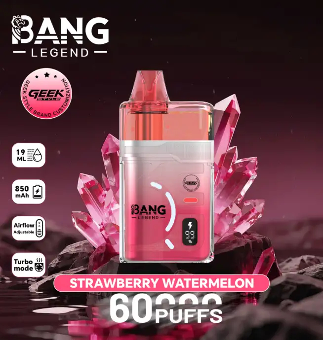 Bang Legend Geek 60K | adjustable airflow & turbo mode, 60000 puffs, high-capacity, disposable vape