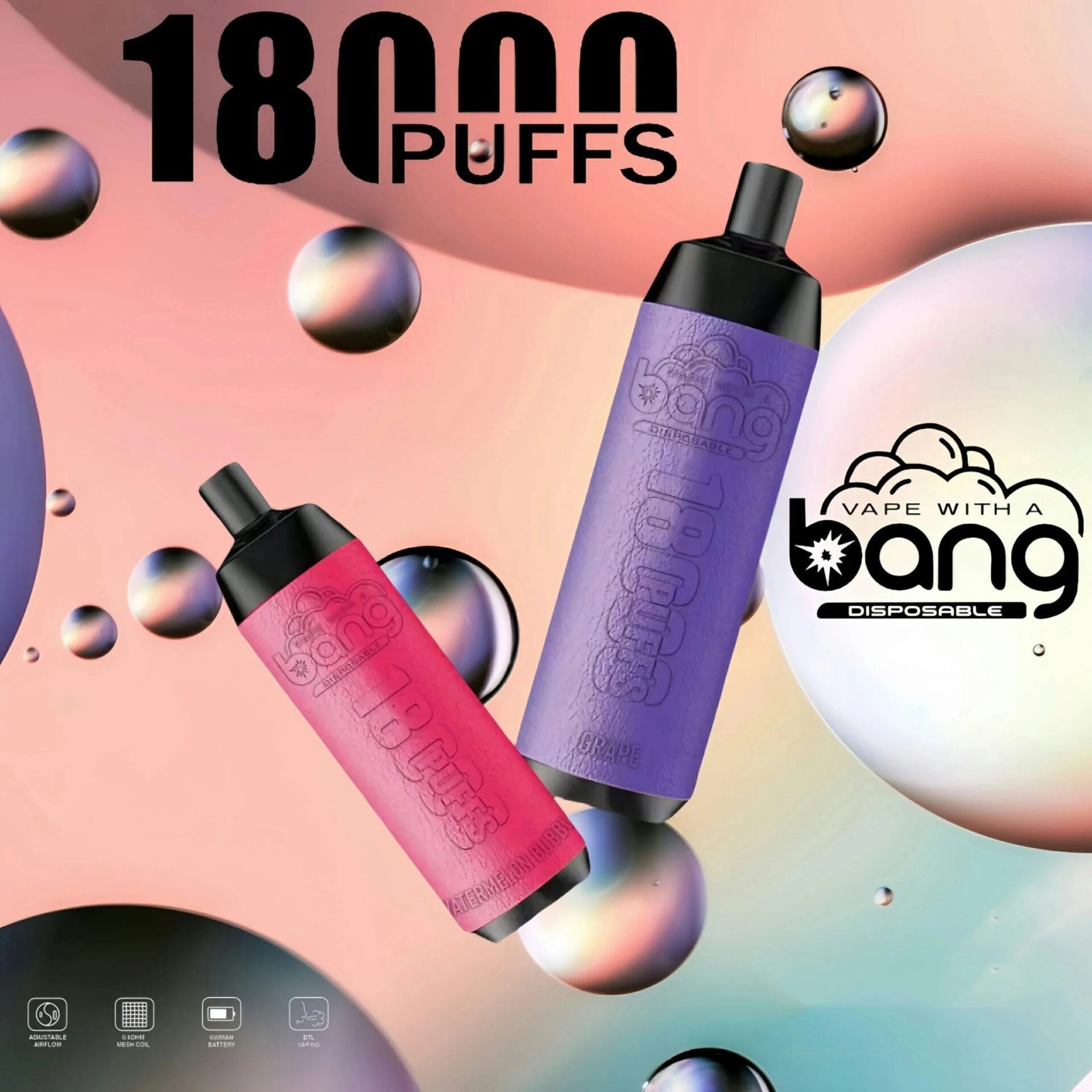 Bang Crown Bar 18000 Puffs | 0%-5% nicotine, bulk disposable vape