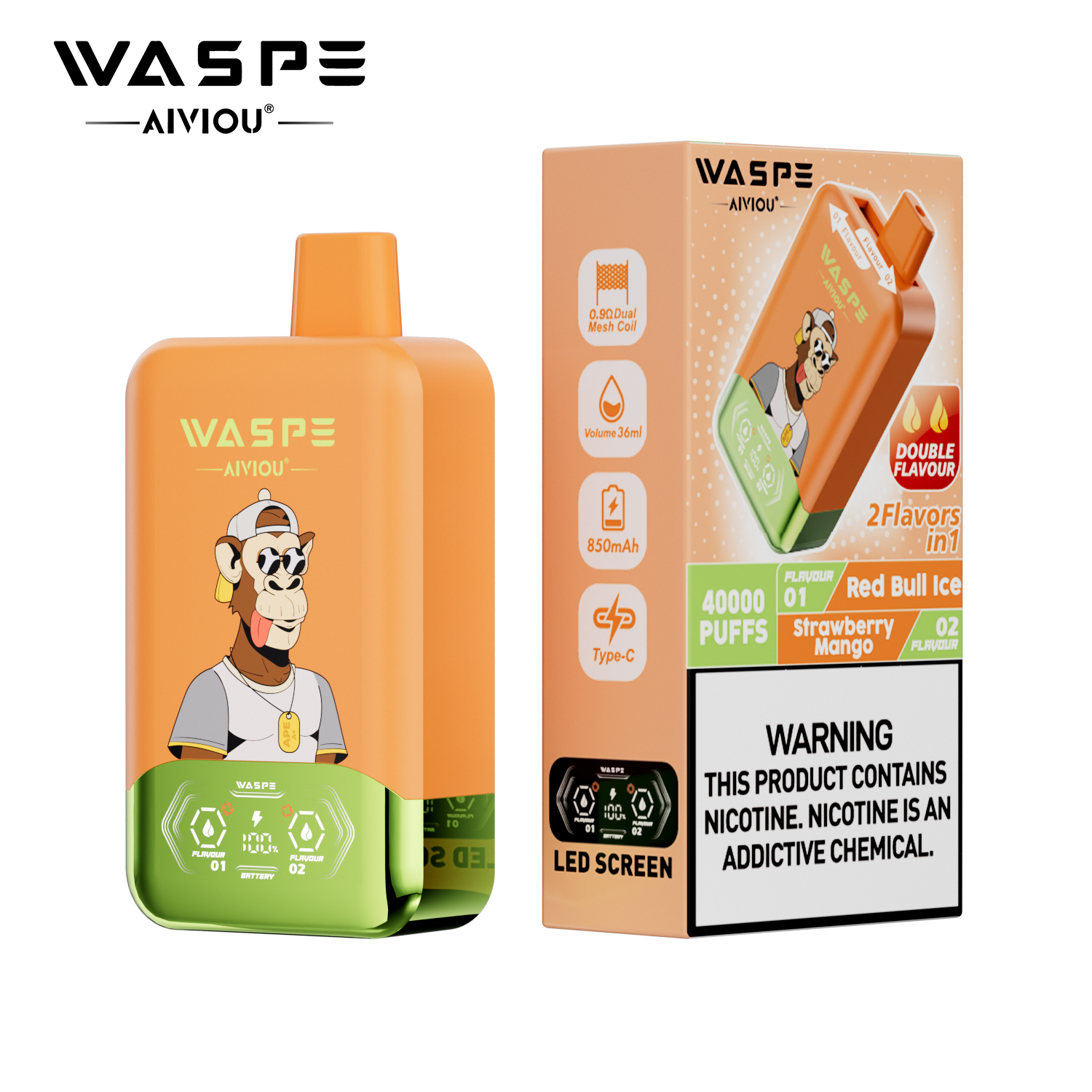 WASPE 40K Double Flavor Twins 40000 Puffs | dual flavor disposable vape π¨ (1 piece trial pack) - Image 20
