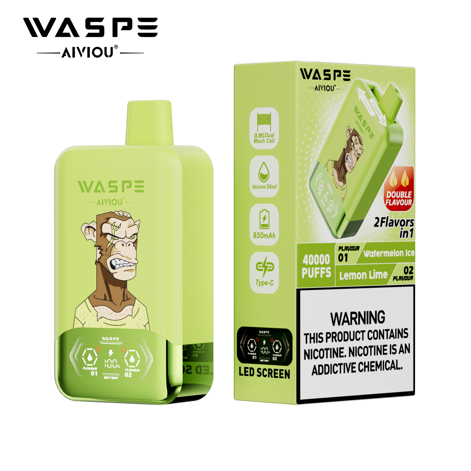 WASPE 40K Double Flavor Twins 40000 Puffs | dual flavor disposable vape π¨ (1 piece trial pack) - Image 19