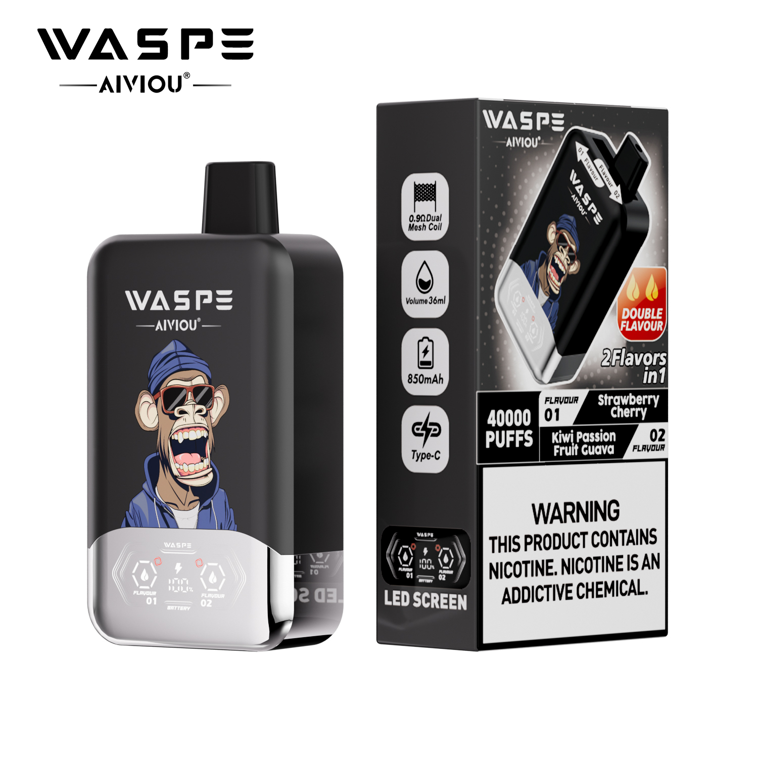 WASPE 40K Double Flavor Twins 40000 Puffs | dual flavor disposable vape π¨ (1 piece trial pack) - Image 17