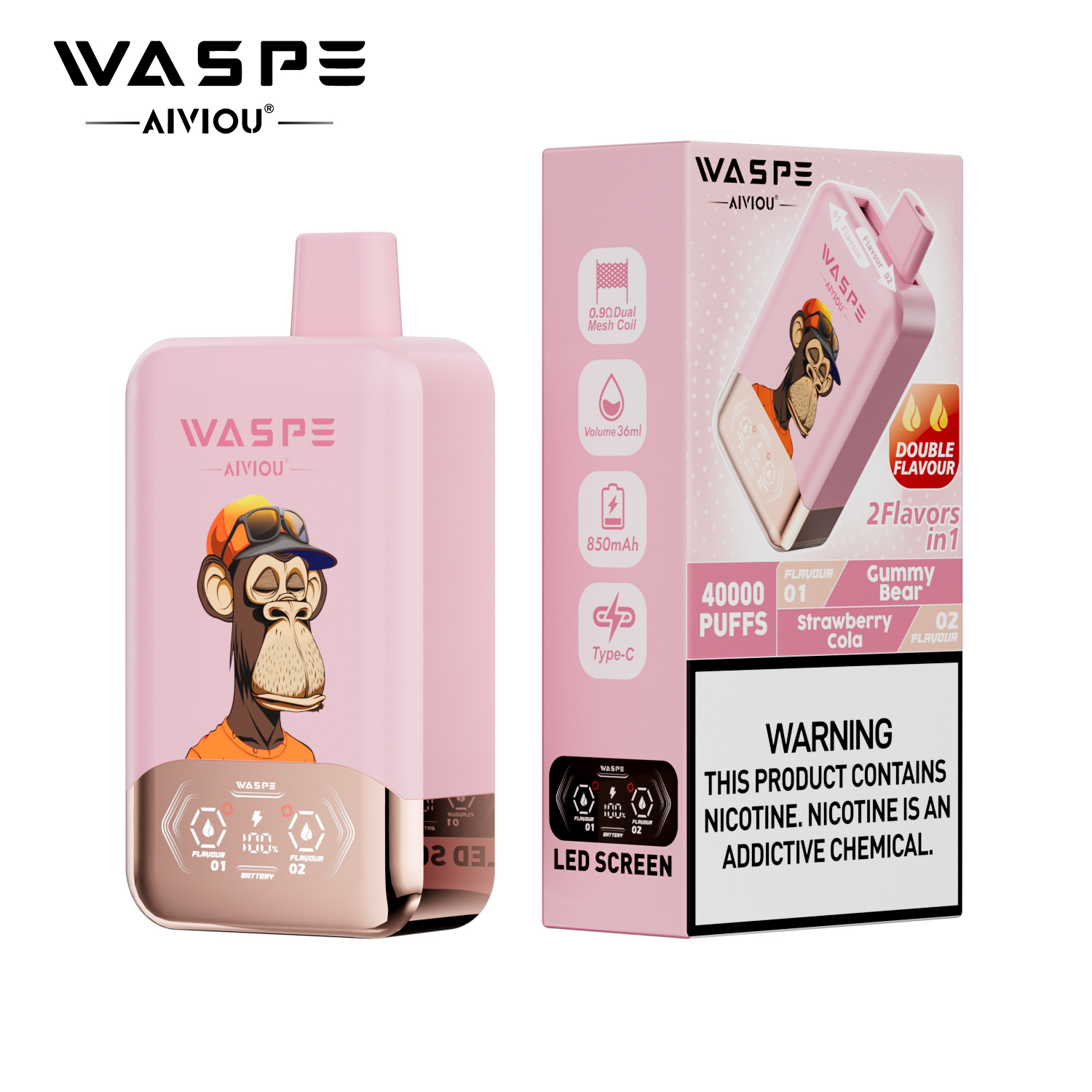 WASPE 40K Double Flavor Twins 40000 Puffs | dual flavor disposable vape π¨ (1 piece trial pack) - Image 6