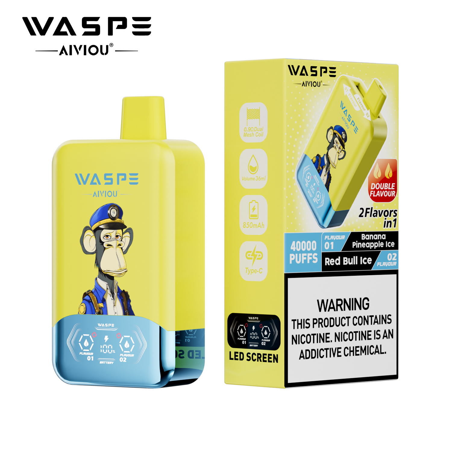 WASPE 40K Double Flavor Twins 40000 Puffs | dual flavor disposable vape π¨ (1 piece trial pack) - Image 5