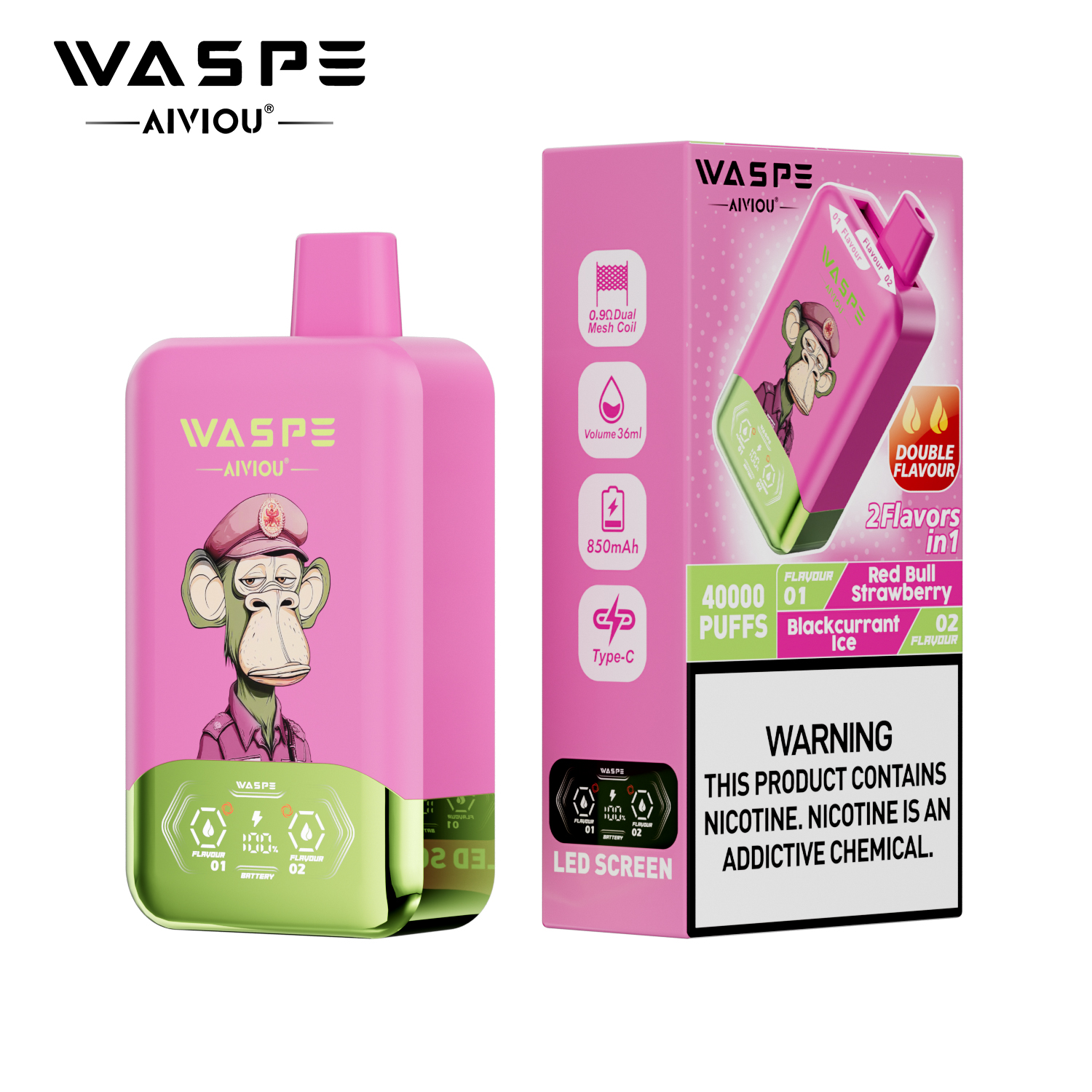 WASPE 40K Double Flavor Twins 40000 Puffs | dual flavor disposable vape π¨ (1 piece trial pack) - Image 4
