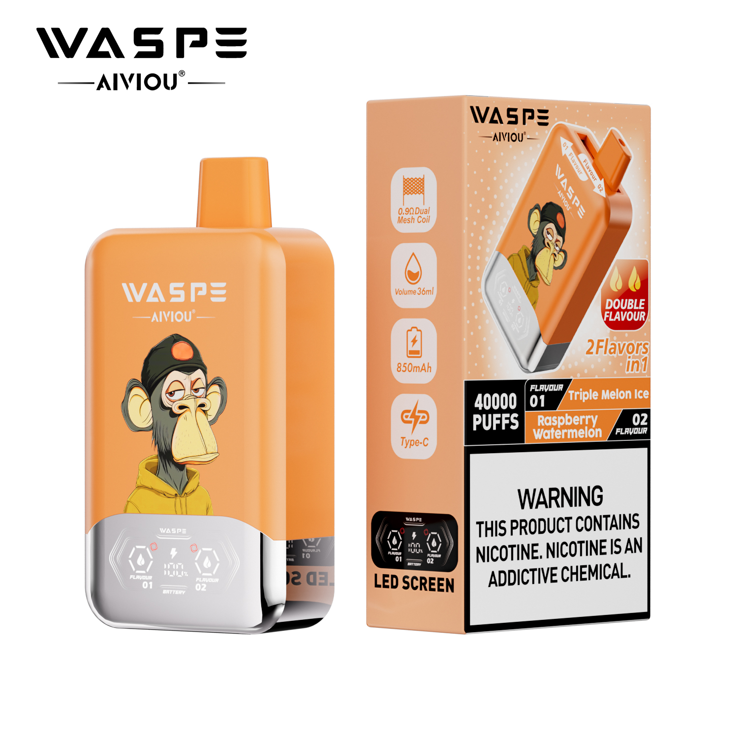 WASPE 40K Double Flavor Twins 40000 Puffs | dual flavor disposable vape π¨ (1 piece trial pack) - Image 3