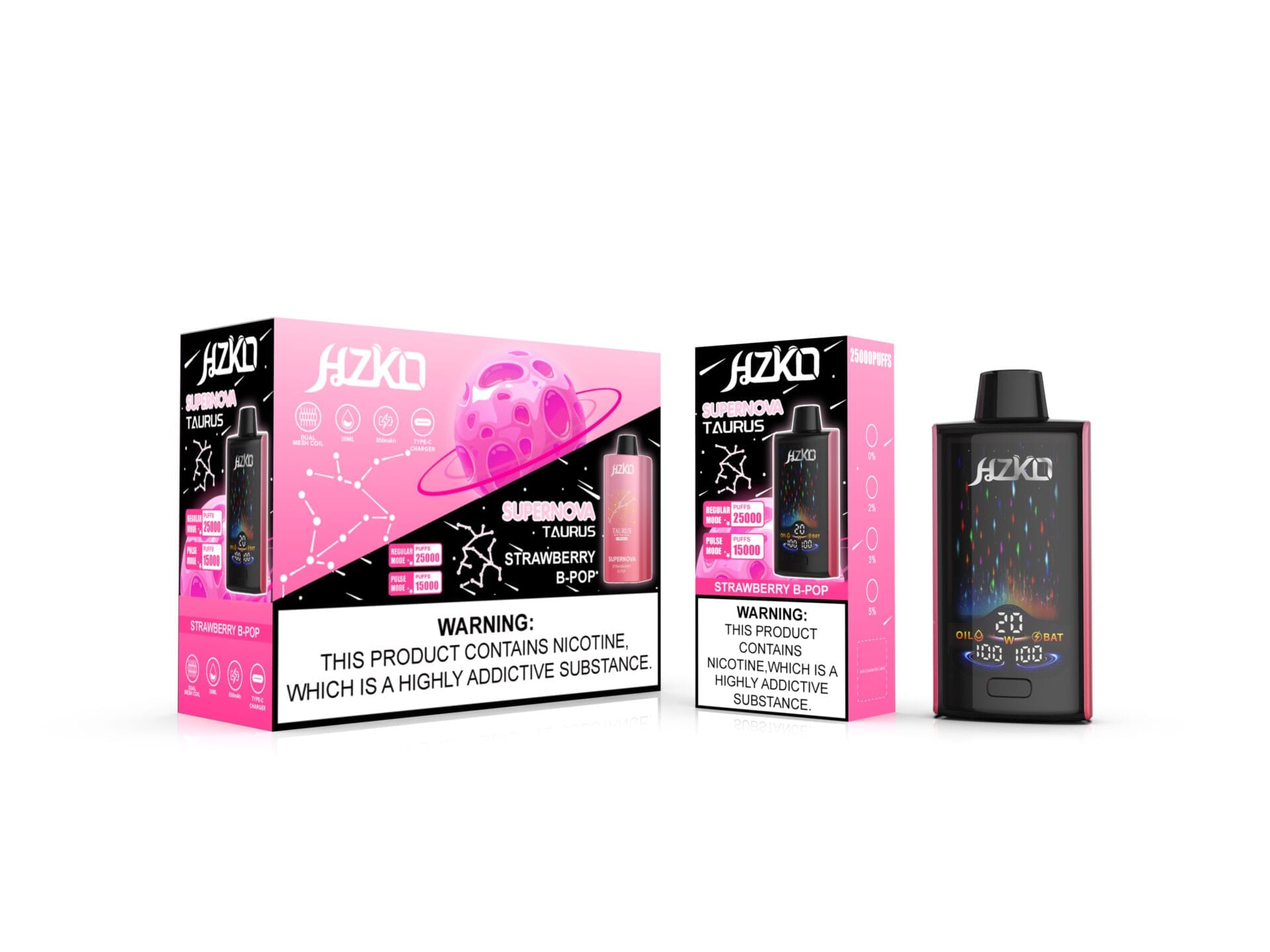HZKO Supernova 25000 Puffs | 0%-5% nicotine, bulk disposable vape - Image 6