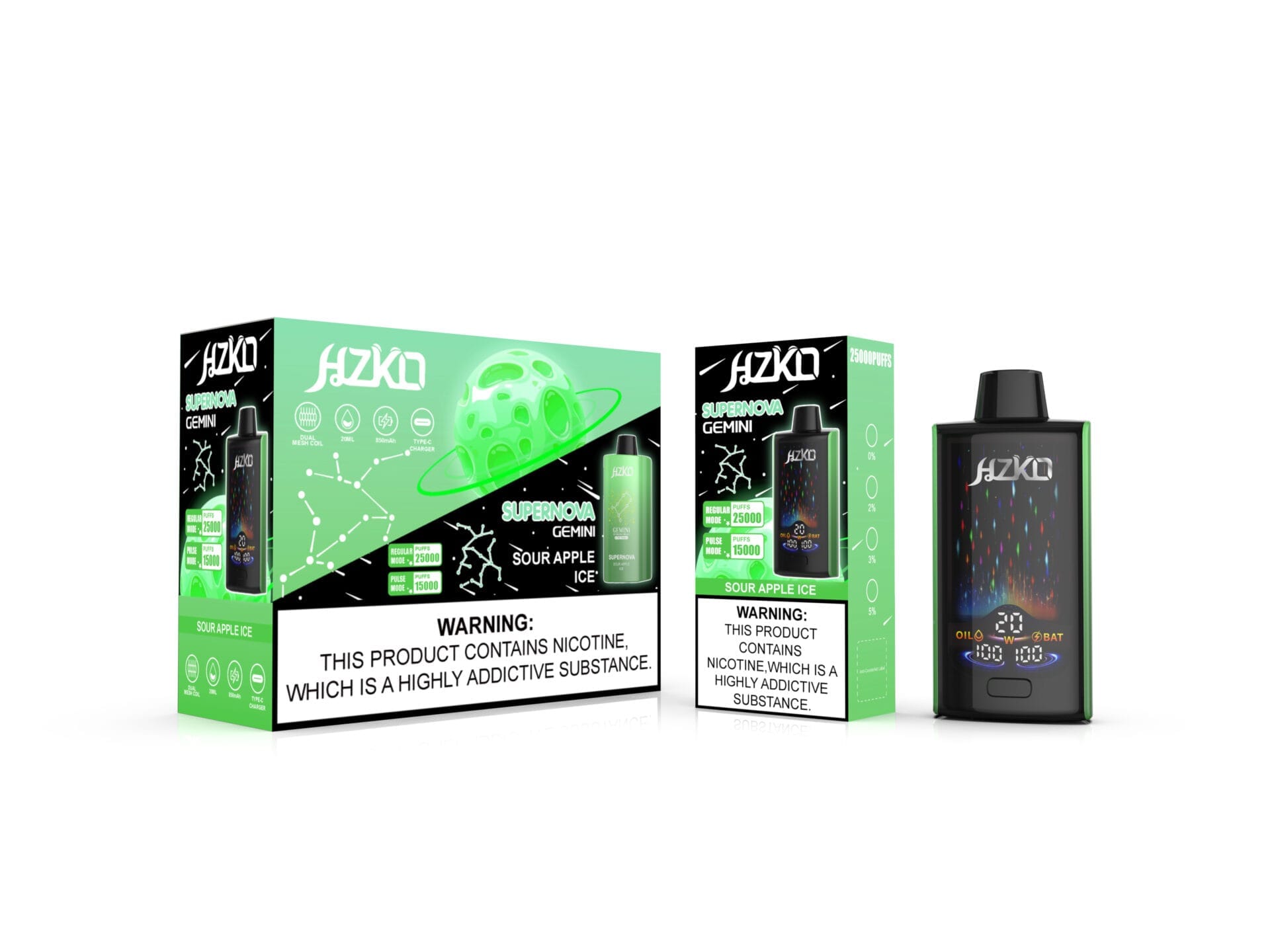 HZKO Supernova 25000 Puffs | 0%-5% nicotine, bulk disposable vape - Image 7