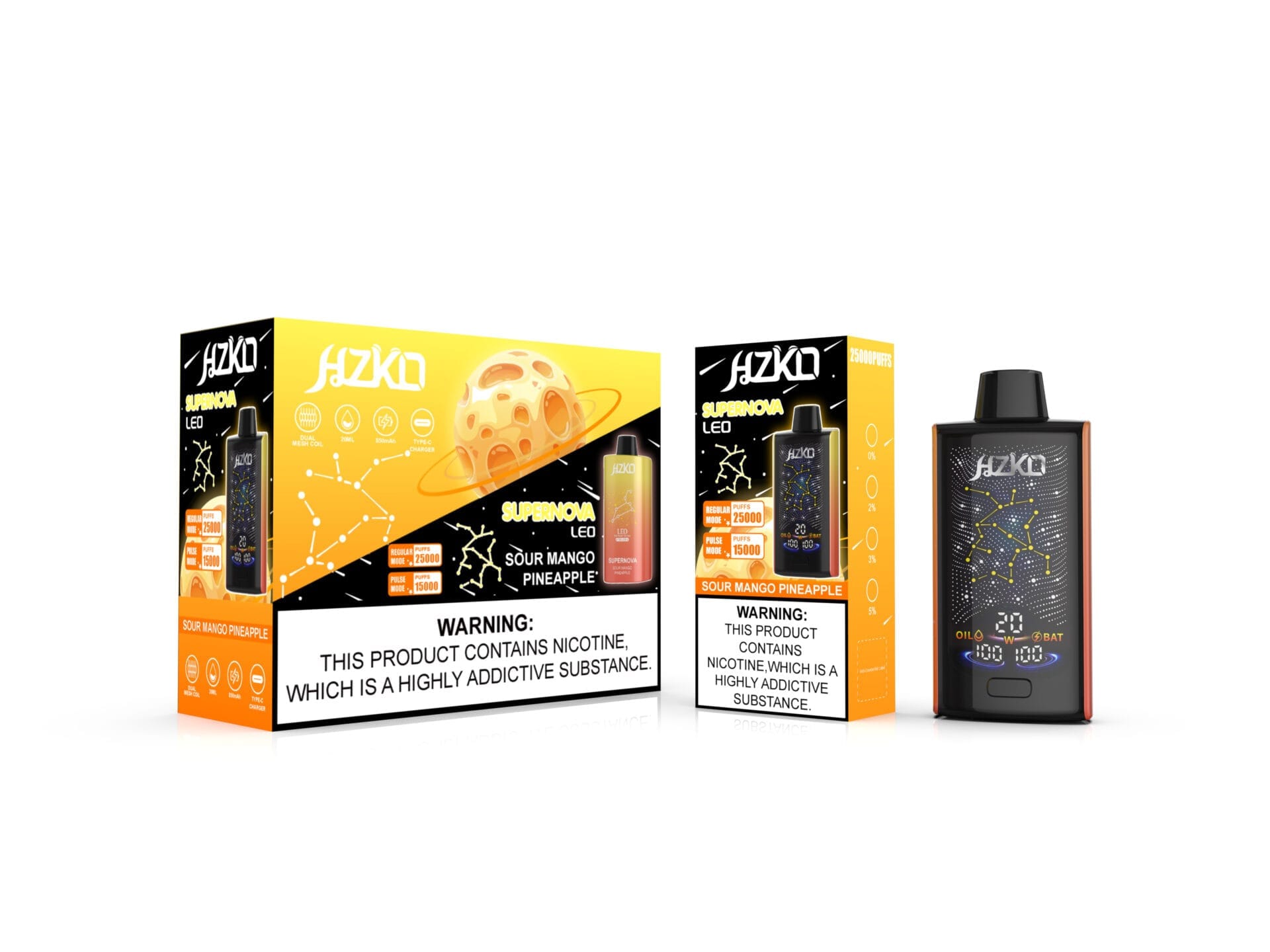 HZKO Supernova 25000 Puffs | 0%-5% nicotine, bulk disposable vape - Image 10