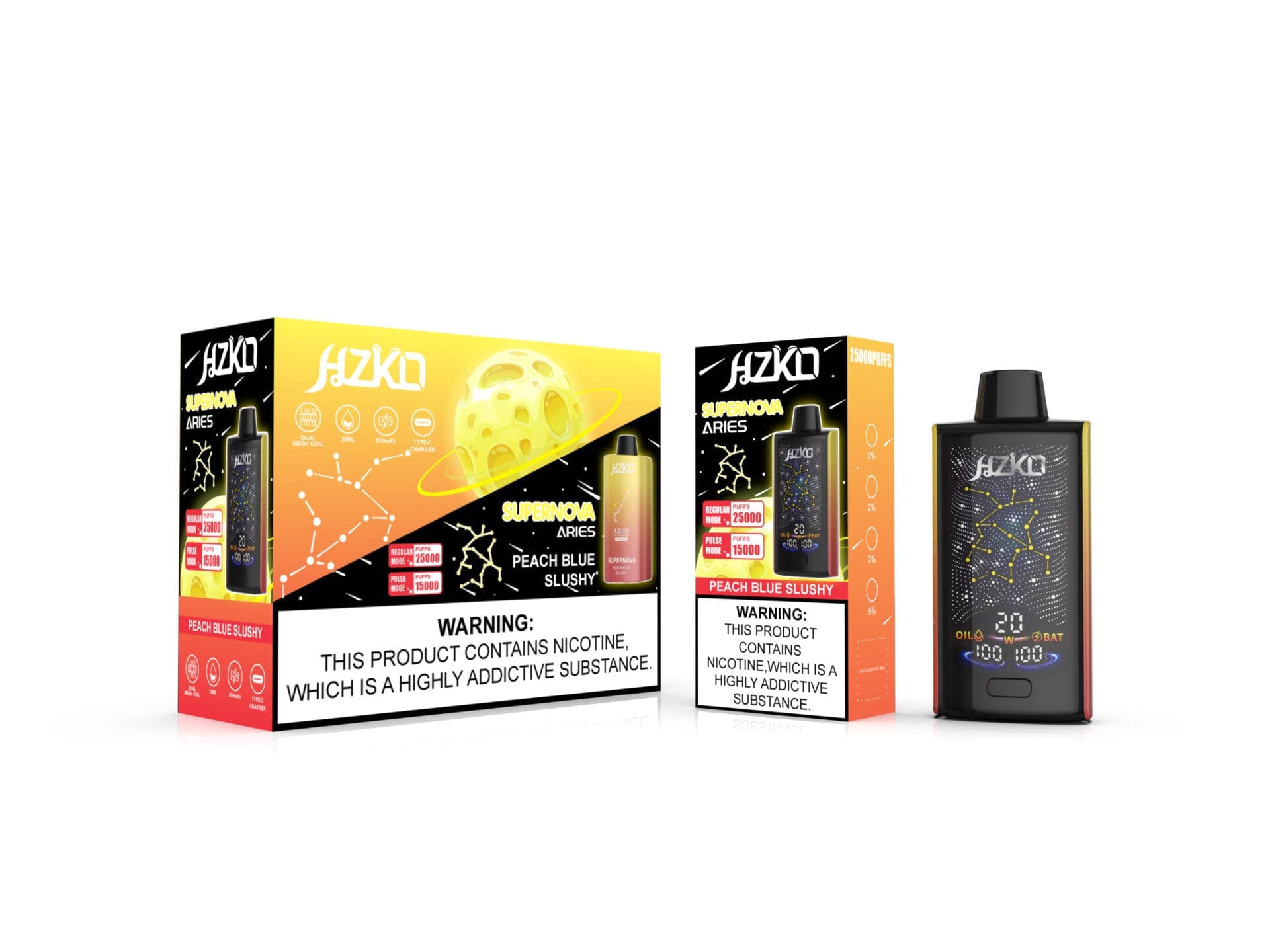 HZKO Supernova 25000 Puffs | 0%-5% nicotine, bulk disposable vape - Image 13