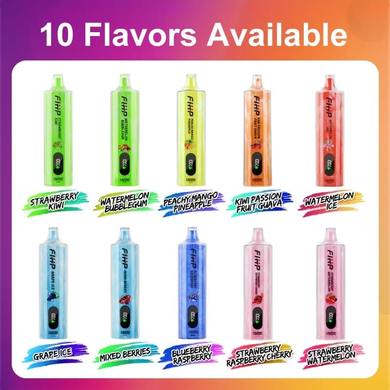 FIHP Shisha Hookah 15000 Puffs | 0.6% nicotine, bulk disposable vape - Image 11