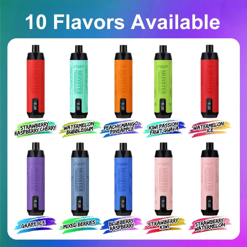 FIHP Shisha Hookah 12000 Puffs | 0.6% nicotine, bulk disposable vape - Image 10