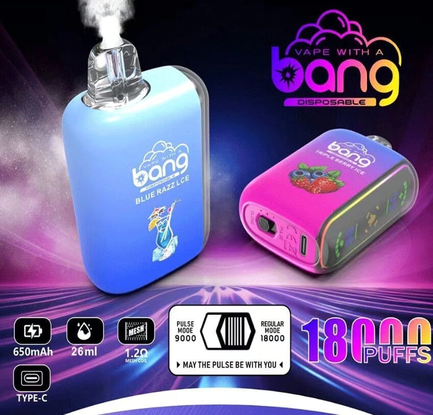 Bang Vape Rocket 18000 Puffs | LED display, 0%-5% nicotine, bulk disposable vape
