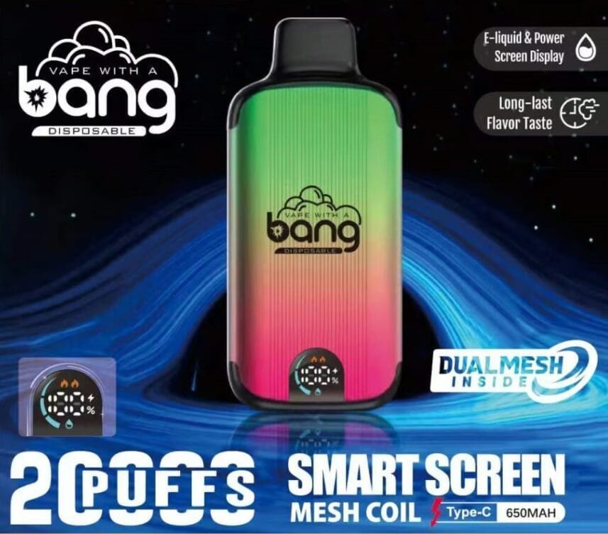 Bang King 20000 Puffs | dual mesh 0%-5% nicotine, LED display, bulk disposable vape