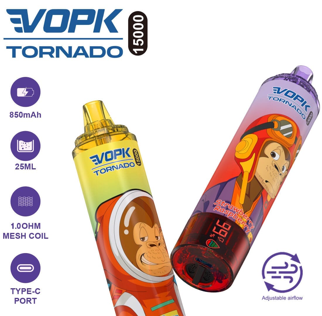 VOPK Tornado 15000 Puffs | 0%-5% nicotine, 25mL, 850mAh, bulk disposable vape