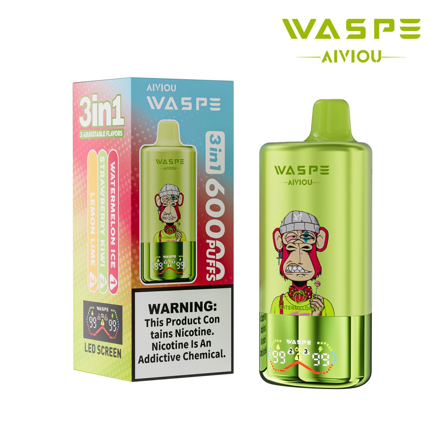 WASPE 60K 3-in-1 60000 Puffs | triple flavor disposable vape 💨 (1 piece trial pack available) - Image 3