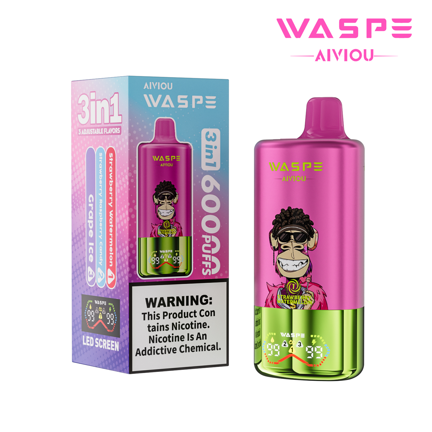 WASPE 60K 3-in-1 60000 Puffs | triple flavor disposable vape 💨 (1 piece trial pack available) - Image 4