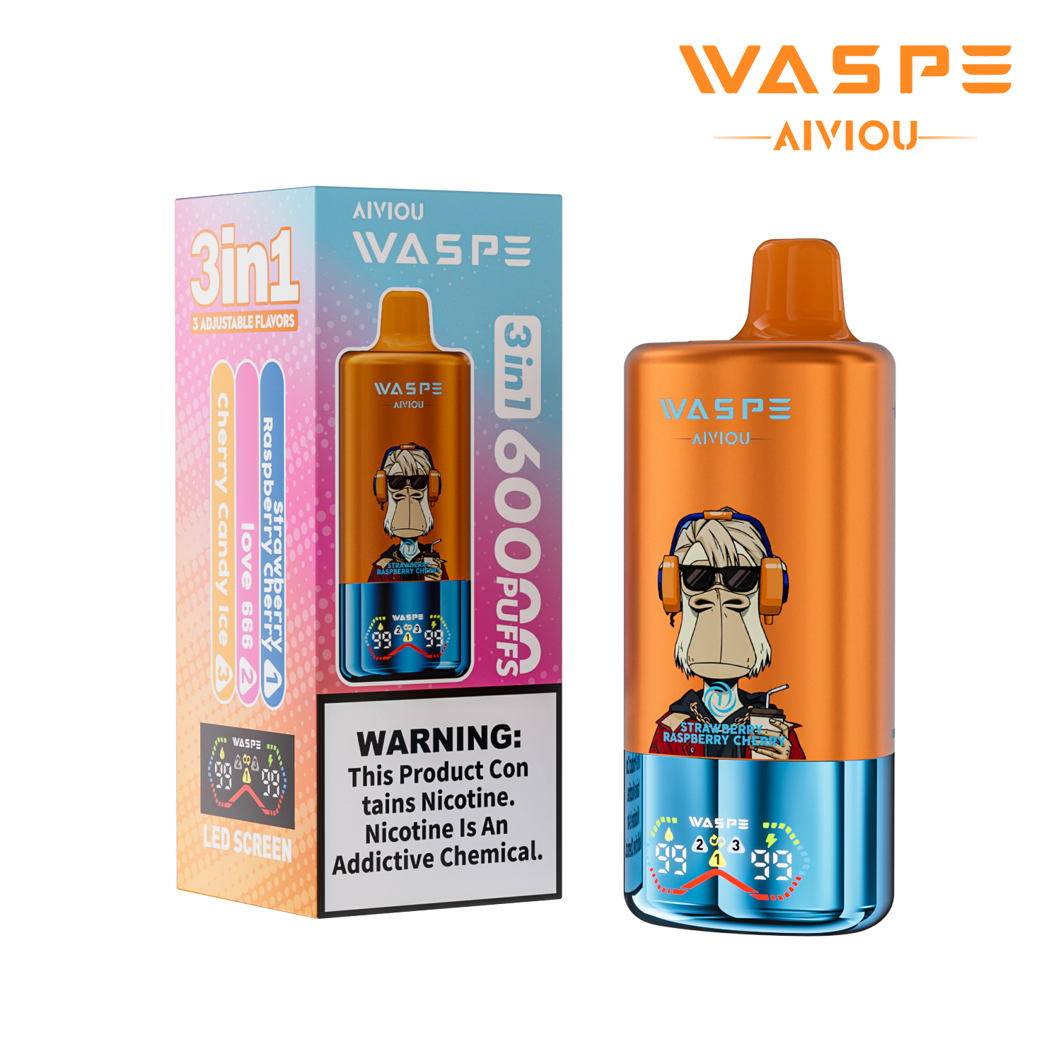 WASPE 60K 3-in-1 60000 Puffs | triple flavor disposable vape 💨 (1 piece trial pack available) - Image 2