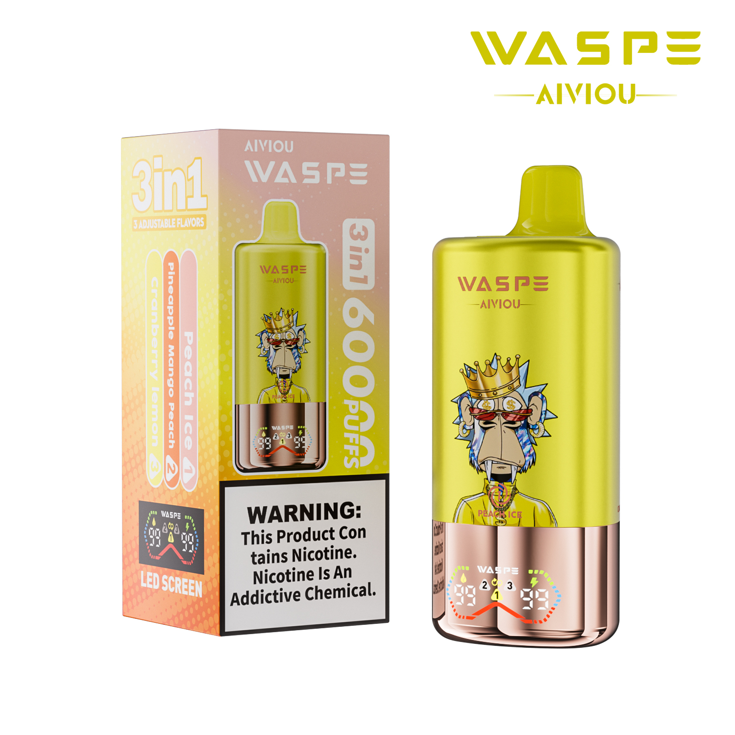 WASPE 60K 3-in-1 60000 Puffs | triple flavor disposable vape 💨 (1 piece trial pack available) - Image 6