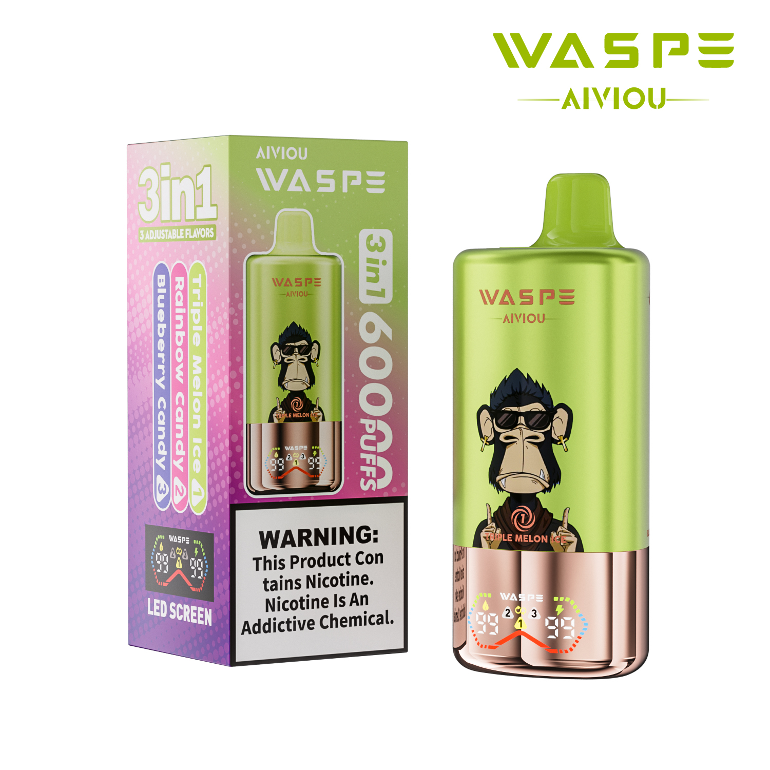 WASPE 60K 3-in-1 60000 Puffs | triple flavor disposable vape 💨 (1 piece trial pack available) - Image 9