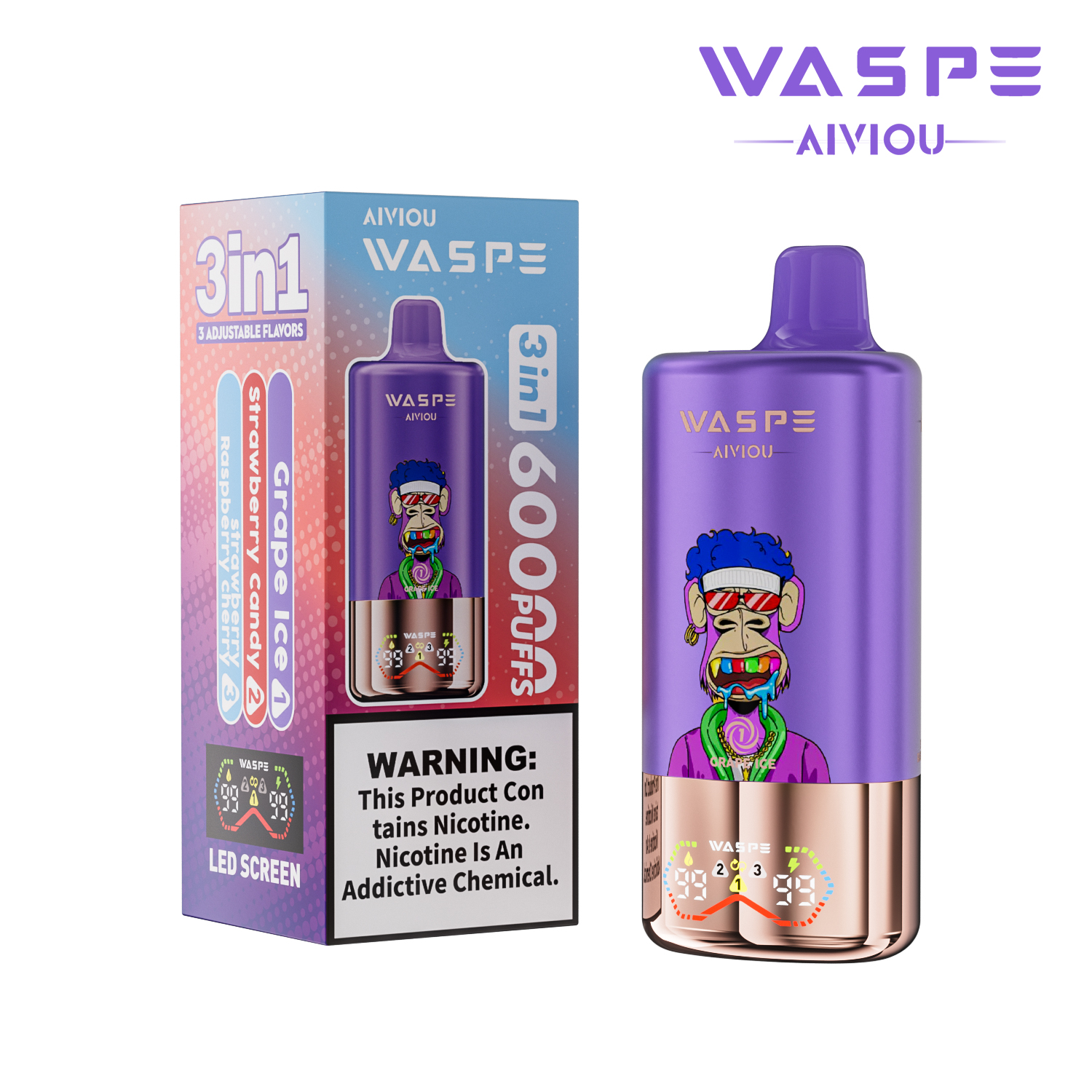 WASPE 60K 3-in-1 60000 Puffs | triple flavor disposable vape 💨 (1 piece trial pack available) - Image 10