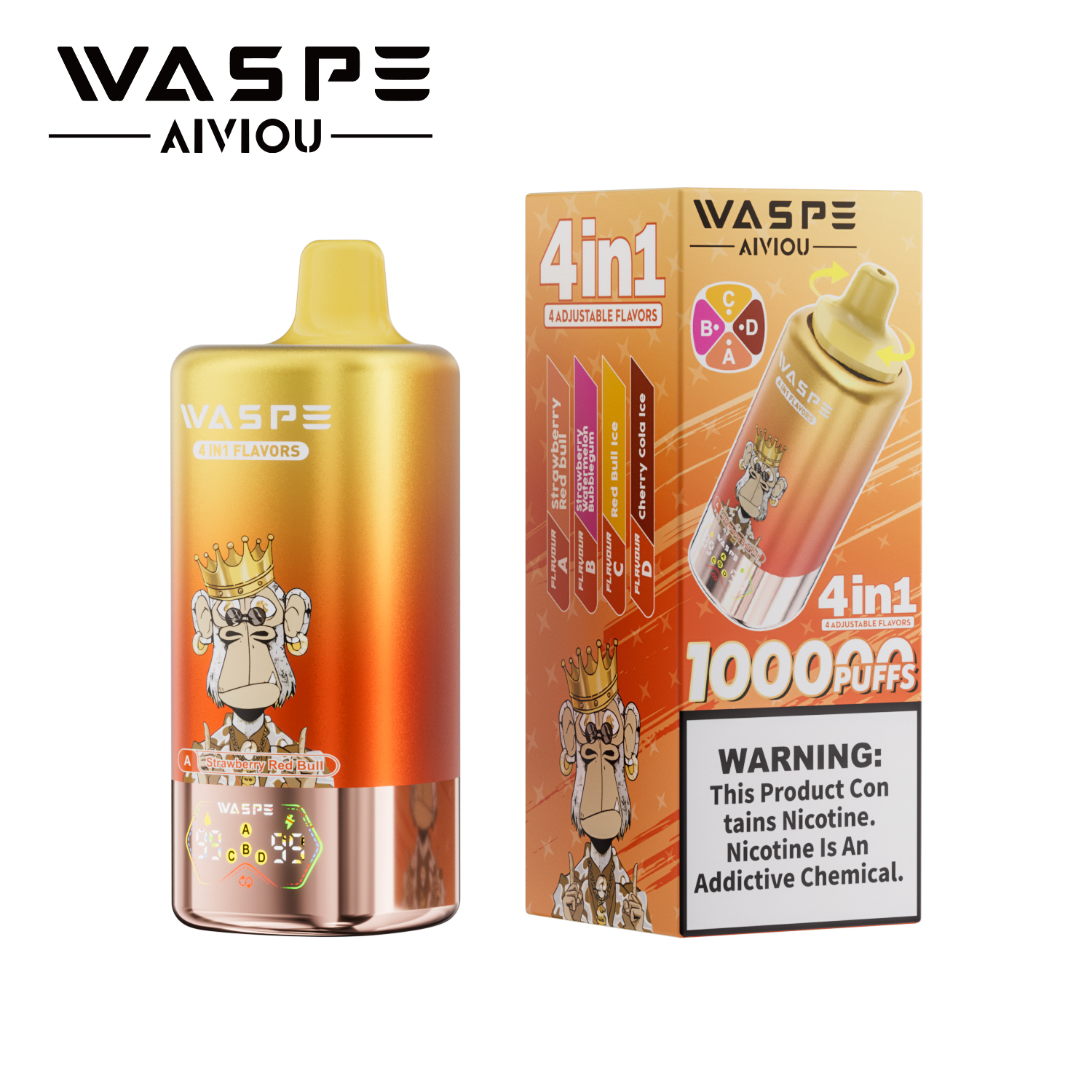 WASPE 100K | 4-in-1 quad flavor, 100000 puffs, bulk disposable vape - Image 12