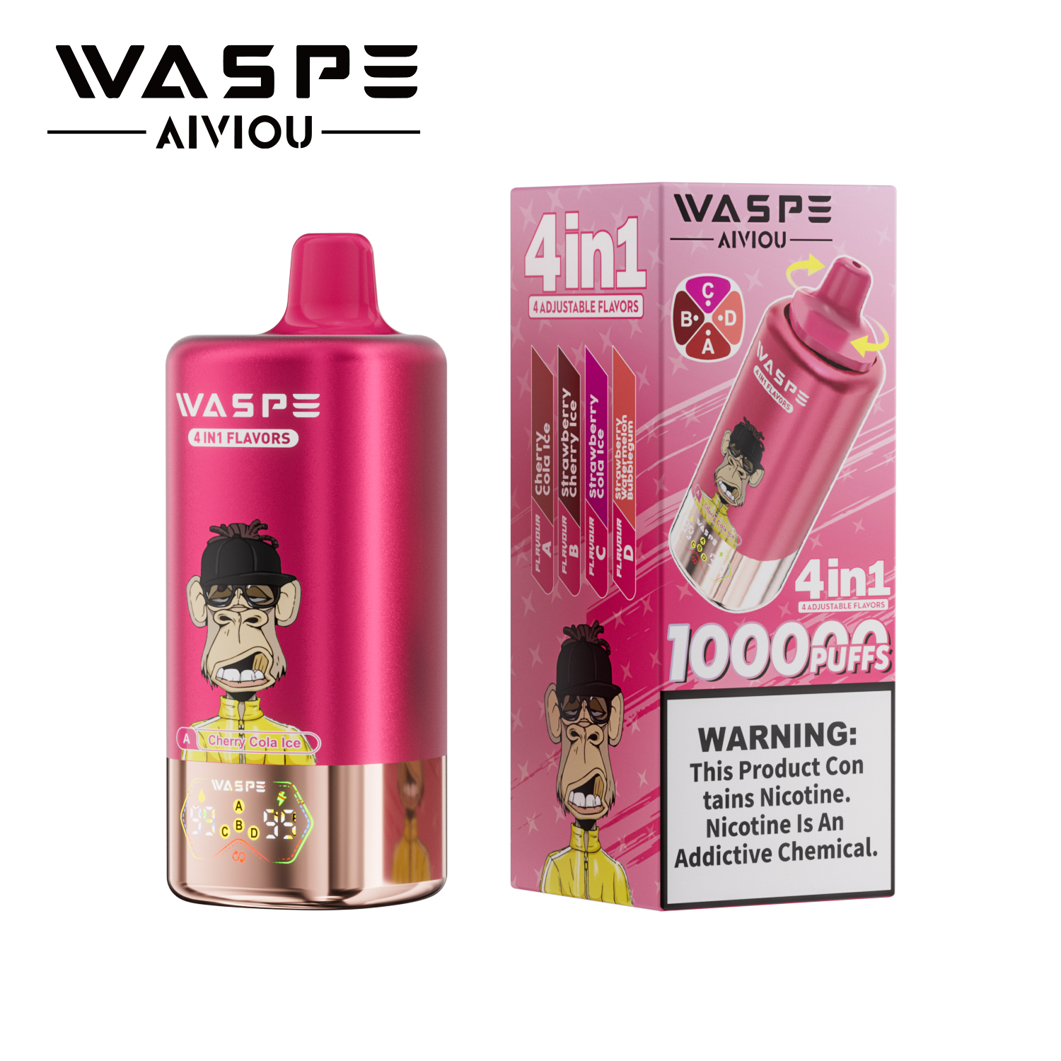 WASPE 100K | 4-in-1 quad flavor, 100000 puffs, bulk disposable vape - Image 8