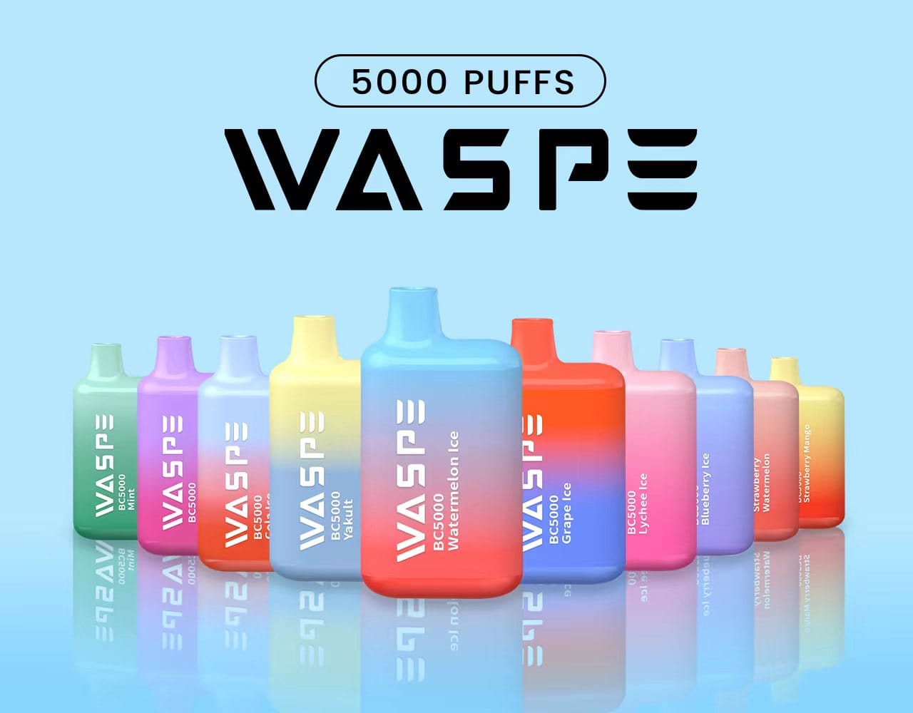 WASPE 5000 Puffs | 13mL, 0%-5% nicotine, bulk disposable vape