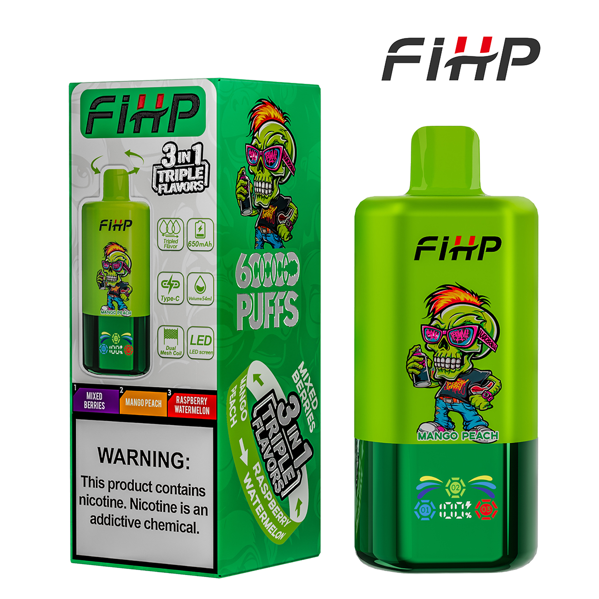 FIHP 60K Triple 3-in-1 | 60000 puffs triple flavor disposable vape wholesale - Image 7