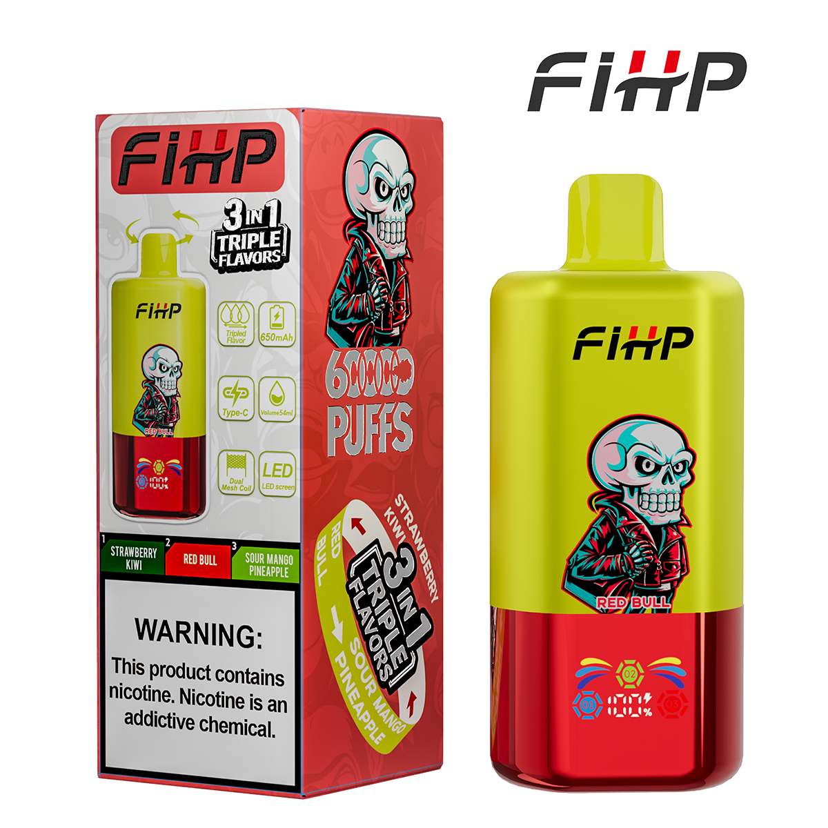 FIHP 60K Triple 3-in-1 | 60000 puffs triple flavor disposable vape wholesale - Image 8