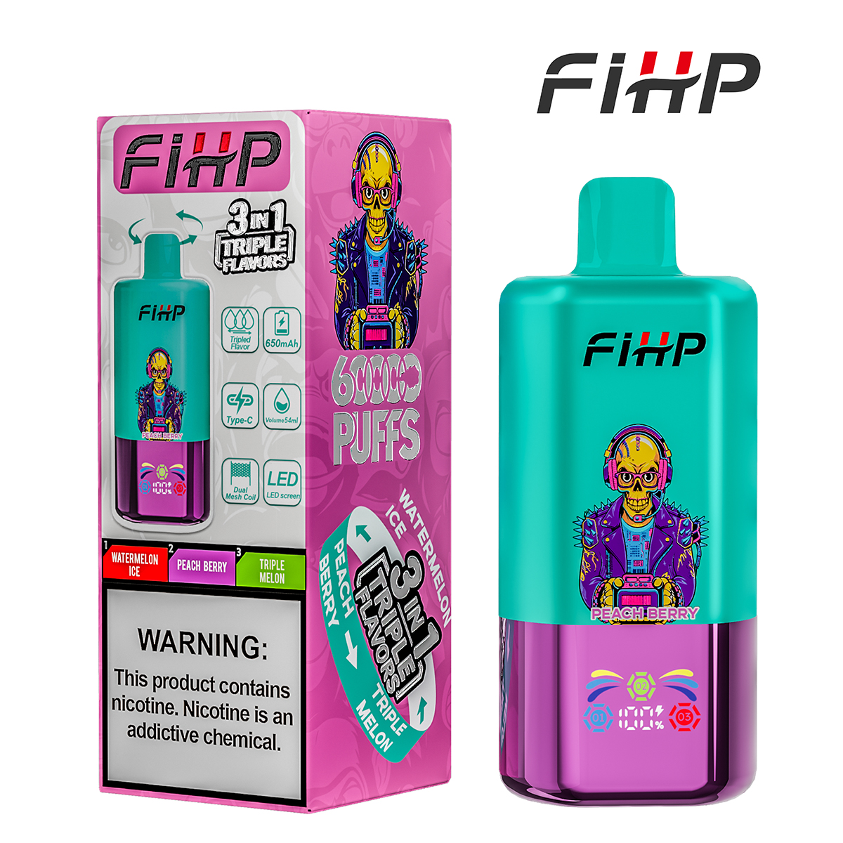 FIHP 60K Triple 3-in-1 | 60000 puffs triple flavor disposable vape wholesale - Image 11