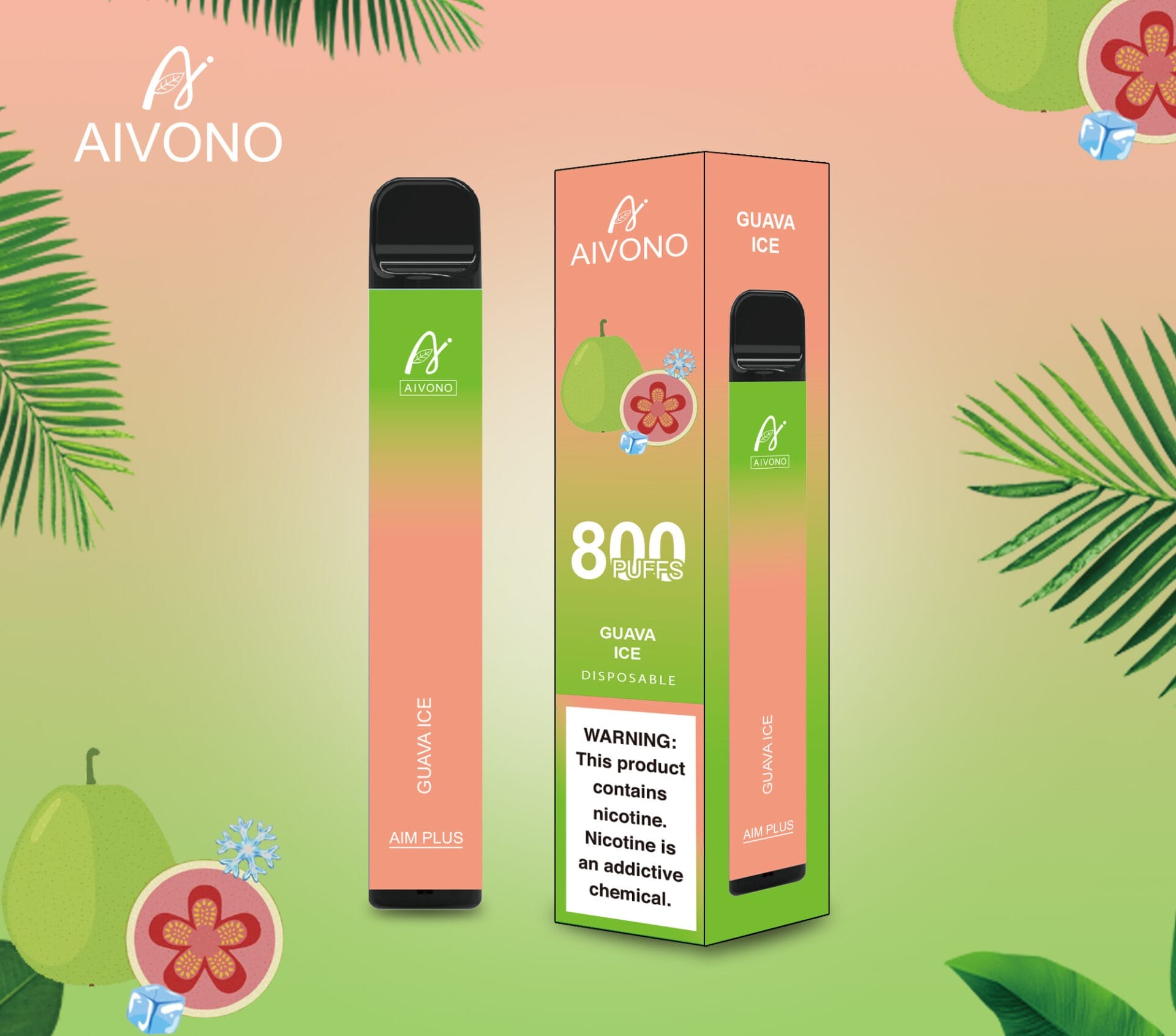 Aivono AIM Plus 800 Puffs | 0%-5% nicotine, 3.2mL, 550mAh, TPD certified, bulk disposable vape - Image 21