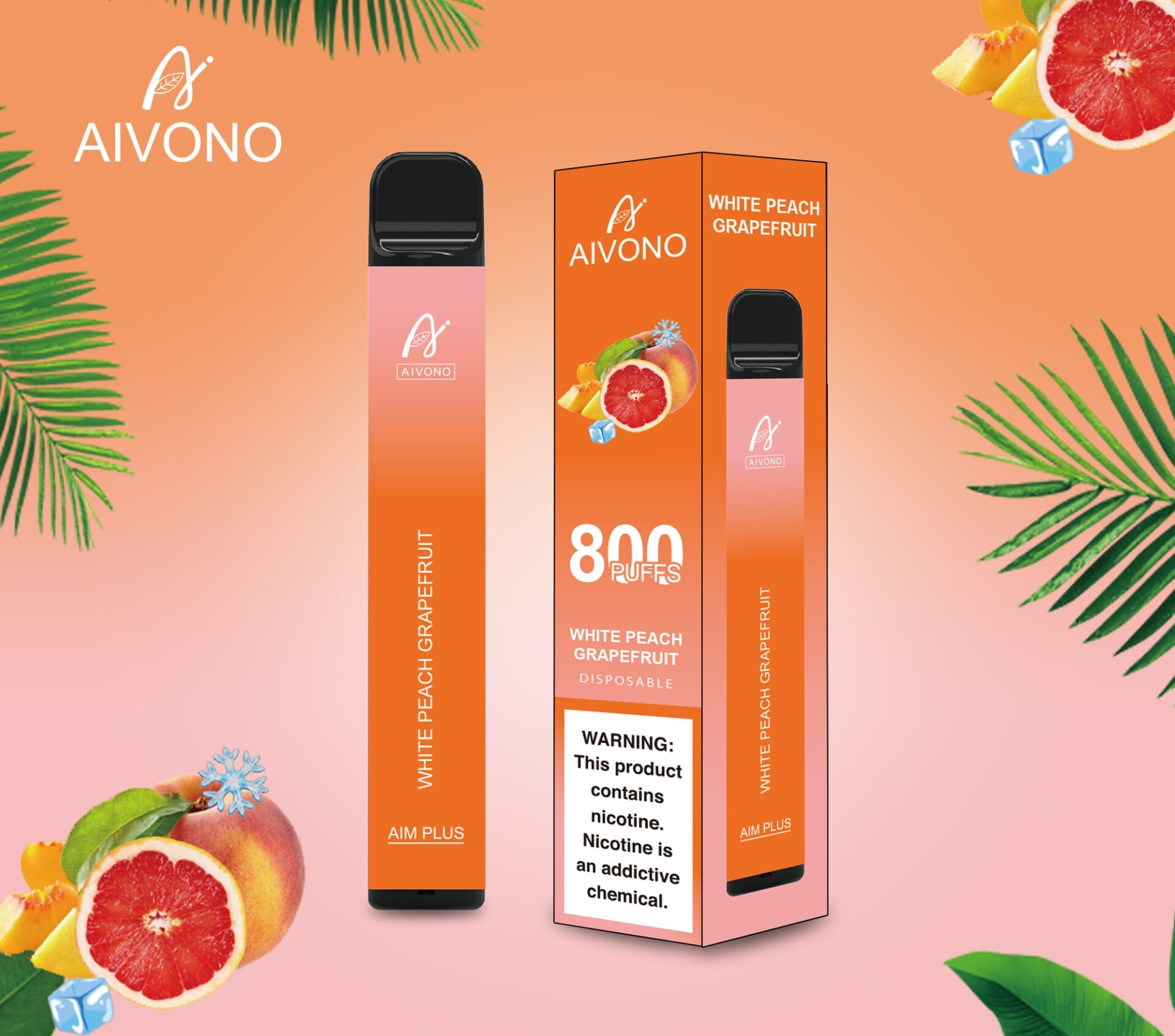Aivono AIM Plus 800 Puffs | 0%-5% nicotine, 3.2mL, 550mAh, TPD certified, bulk disposable vape - Image 17