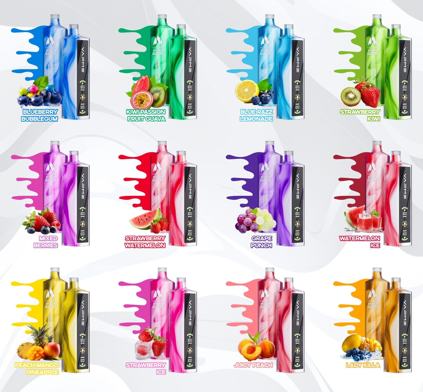 Vapme Shisha Pro Max 20000 Puffs | 0%-5% nicotine, 28mL, 24 flavors, bulk disposable vape - Image 8