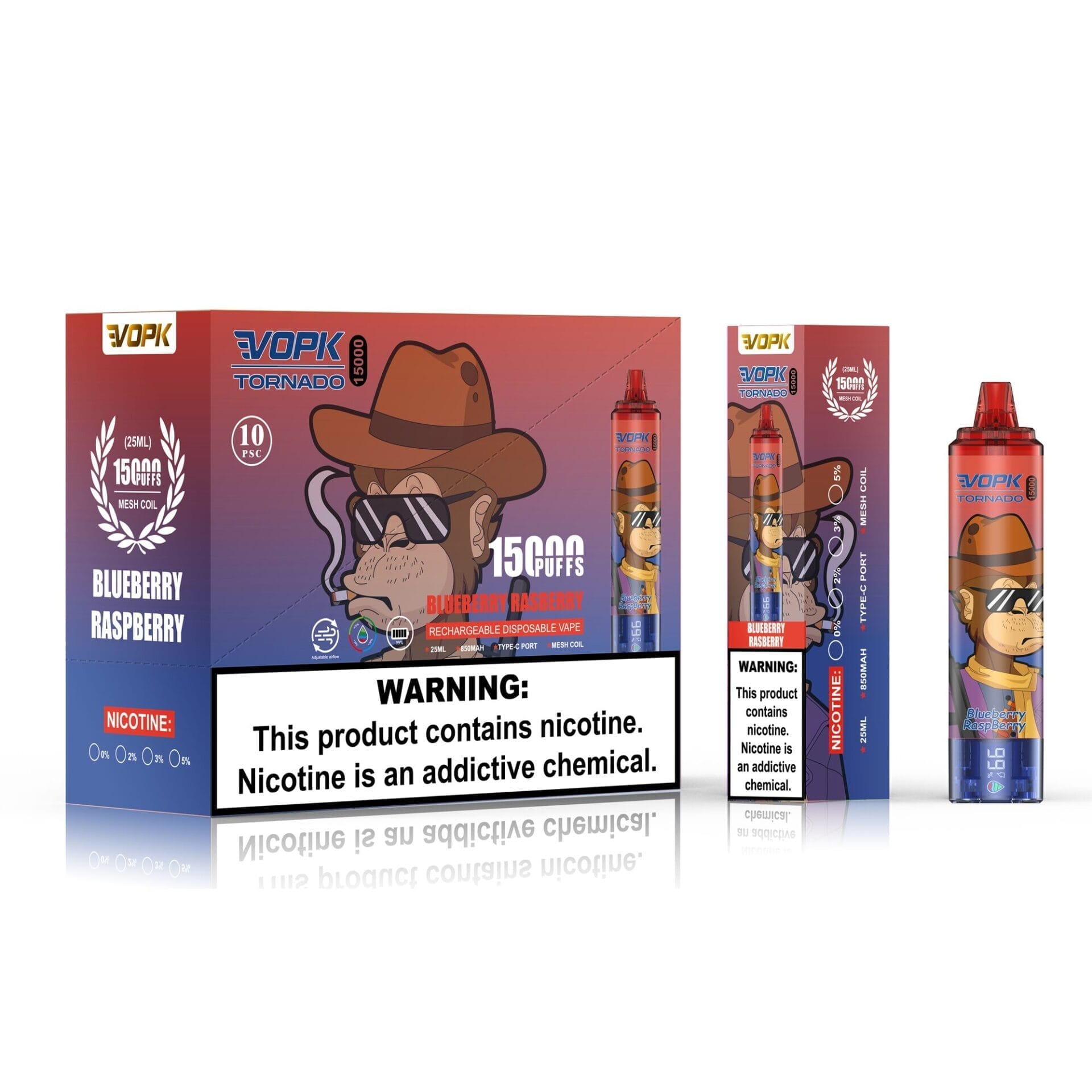 VOPK Tornado 15000 Puffs | 0%-5% nicotine, 25mL, 850mAh, bulk disposable vape - Image 7