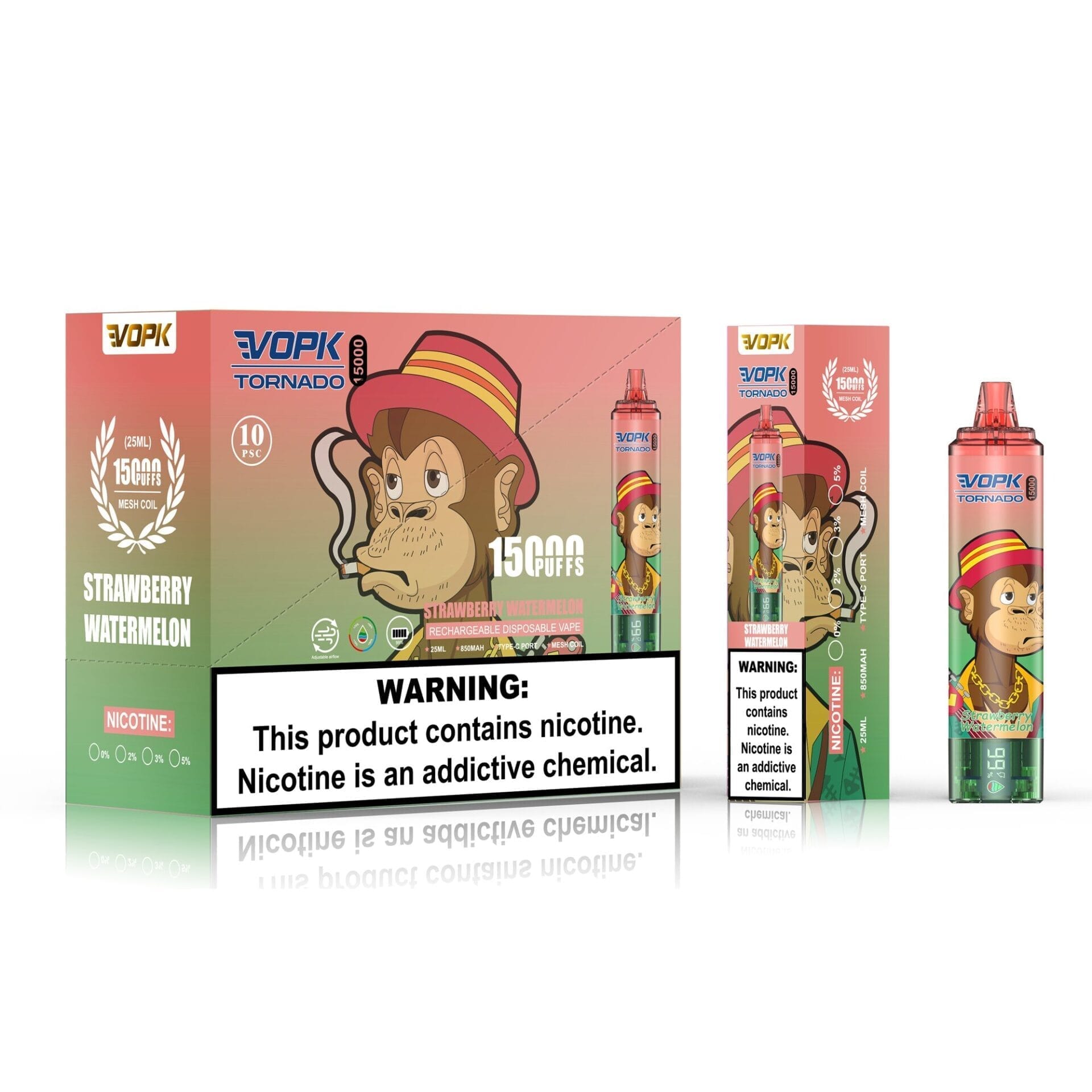 VOPK Tornado 15000 Puffs | 0%-5% nicotine, 25mL, 850mAh, bulk disposable vape - Image 6
