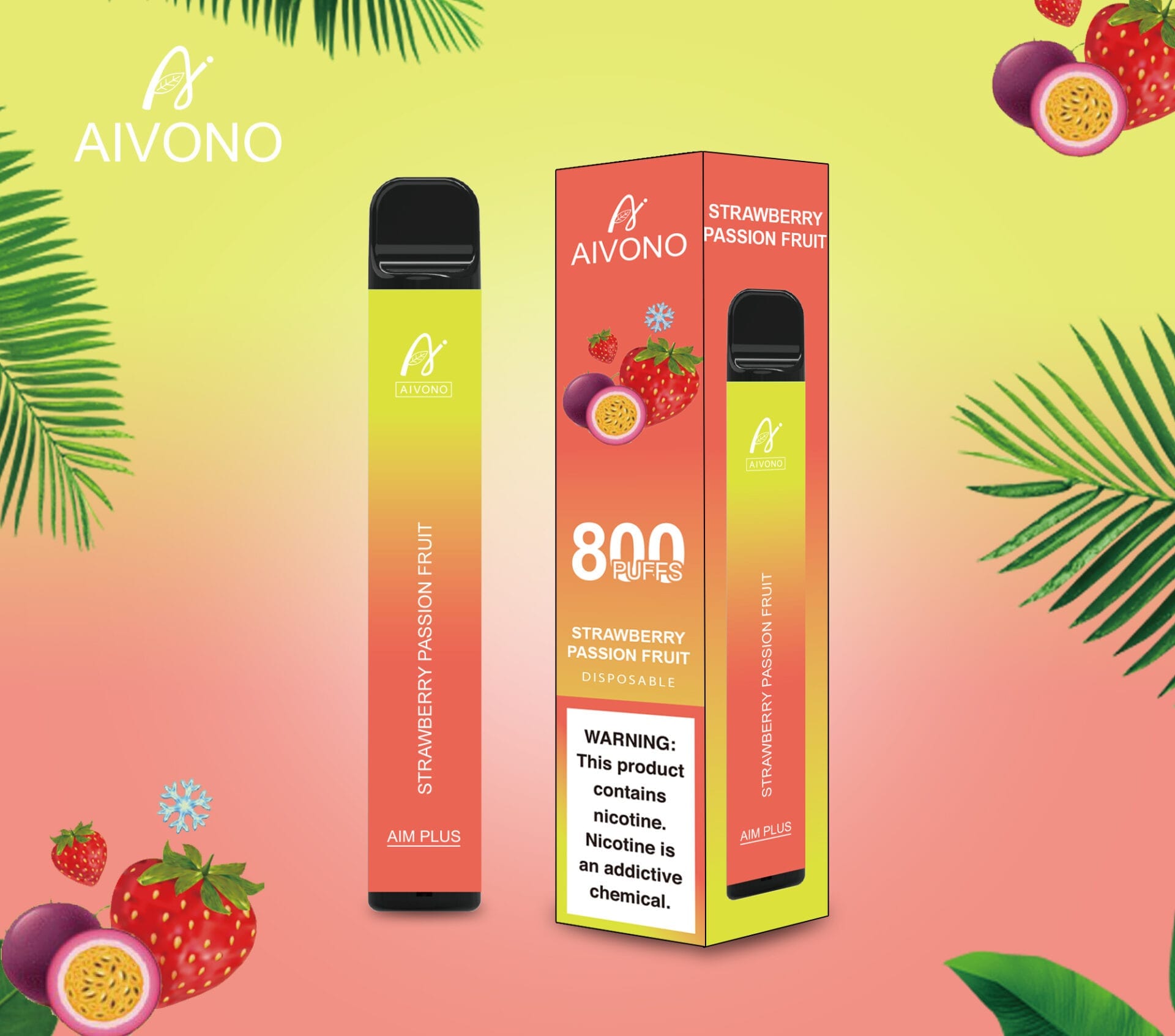 Aivono AIM Plus 800 Puffs | 0%-5% nicotine, 3.2mL, 550mAh, TPD certified, bulk disposable vape - Image 18